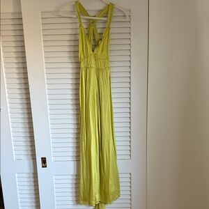 Zara Lime Backless Maxi Dress